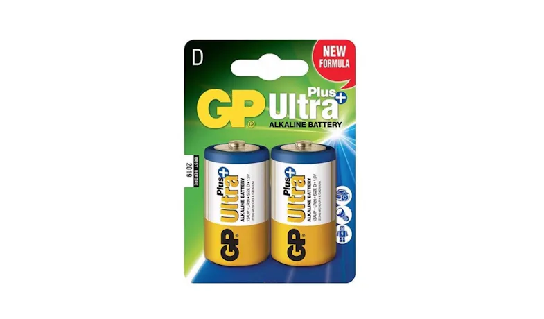GP Ultra Plus 2 D Size Alkaline Battery