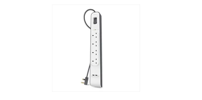 Belkin BSV401SA2M 4 Way Surge Protector with 2 USB Ports