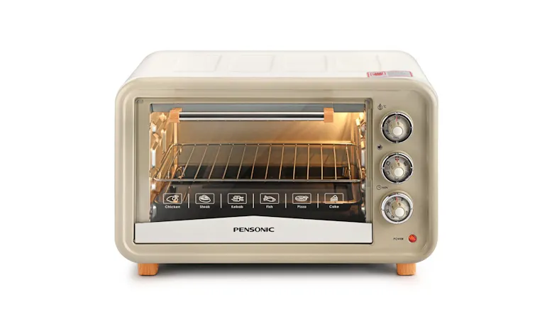 Pensonic 28L Retro Electric Oven - Cream (PEO-2812)