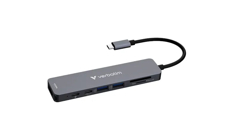 Verbatim Essentials USB-C Multiport Hub 7 Port - Gray (32158)