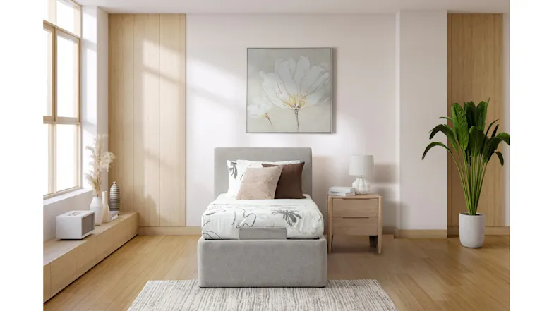 Zory Super Single Adjustable Bed - Light Grey (CX-90)