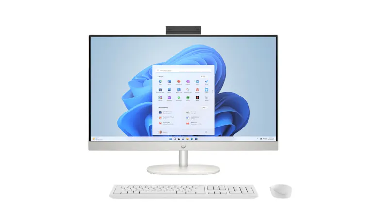 HP AMD Ryzen 7-7730U/8GB/512GB SSD 24-inch All-in-One Desktop PC - Shell White (24-CR0140D)