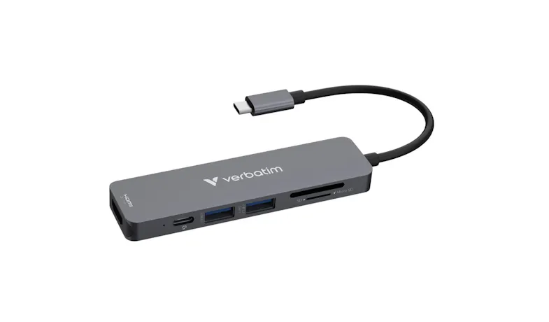 Verbatim Essentials USB-C Multiport Hub 6 Port - Gray (32156)