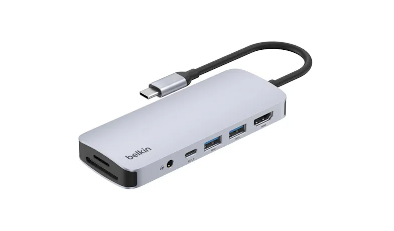 Belkin Connect USB-C 7-in-1 Multiport Hub - Gray (AVC009FQSGY-V2)