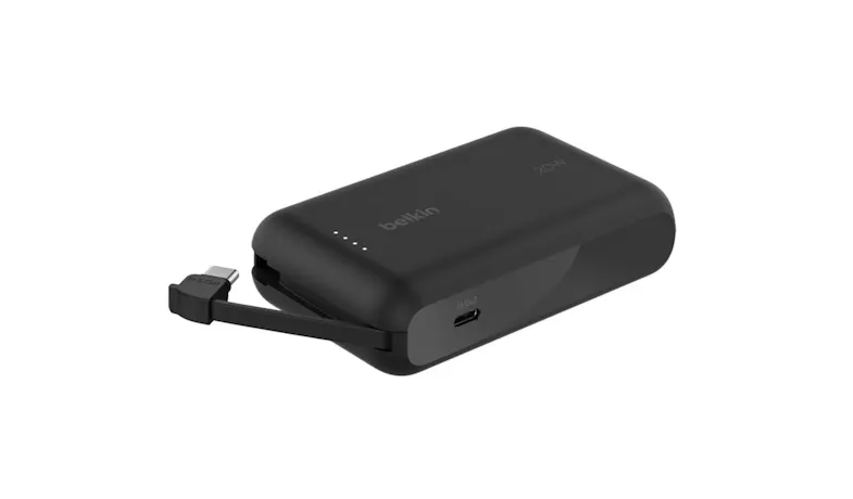 Belkin BoostCharge Integrated Cable with 10000mAh Power Bank - Black (BPB021FQBK)