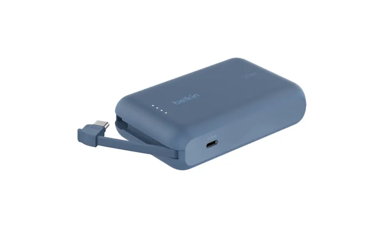 Belkin BoostCharge Integrated Cable with 10000mAh Power Bank - Blue (BPB021FQBL)