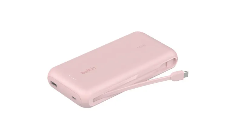 Belkin BoostCharge Integrated Cable with 20000mAh Power Bank - Pink (BPB024FQPK)