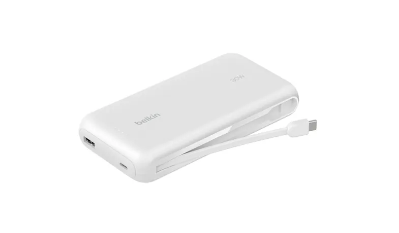 Belkin BoostCharge Integrated Cable with 20000mAh Power Bank - White (BPB024FQWH)