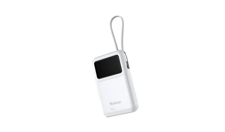 Yoobao Z8 20W Super Quick Charging 10000mAh Power Bank with Built in Cable - White (YB-PB-Z8-WH)