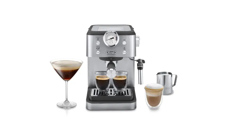 DeLonghi Classic Pump-Driven Manual Espresso Maker - Metal (EM450.M)