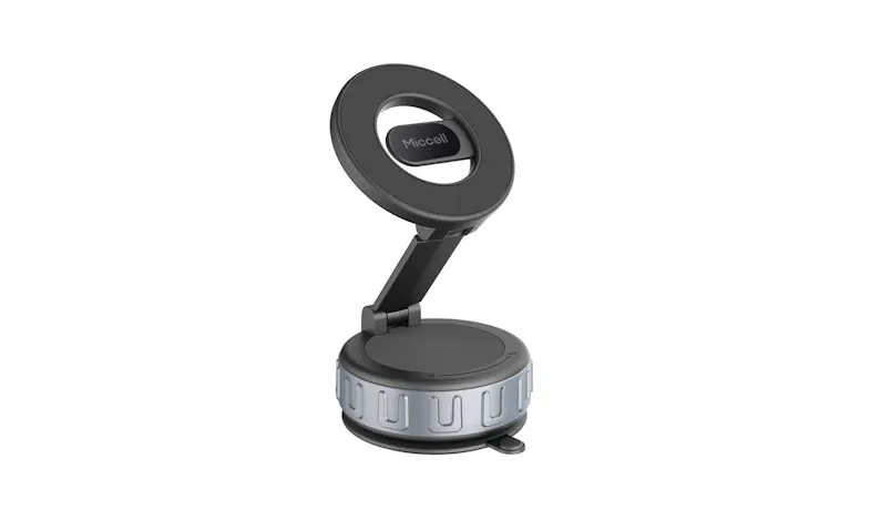 Miccell Vaccum Suction Cup Phone Holder - Black (VQ-CH17)