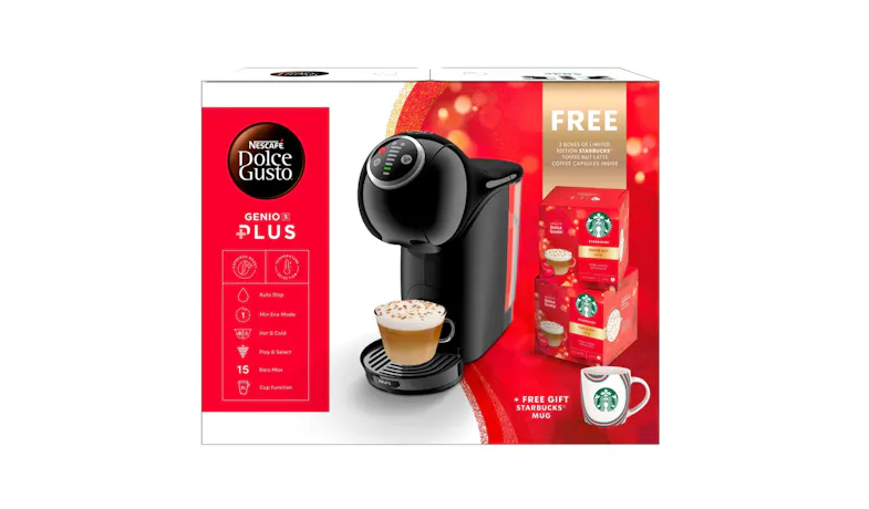 Nescafe Dolce Gusto Genio S Plus Coffee Machine Holiday Bundle - Black