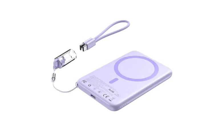 Choetech B861 Certified 5000mAh Ultra Thin Magnetic Power Bank - Purple (B861-CCPU)