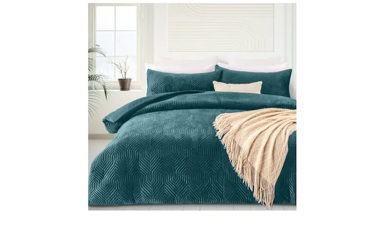 Salamanca King Size Quilt Cover - Teal