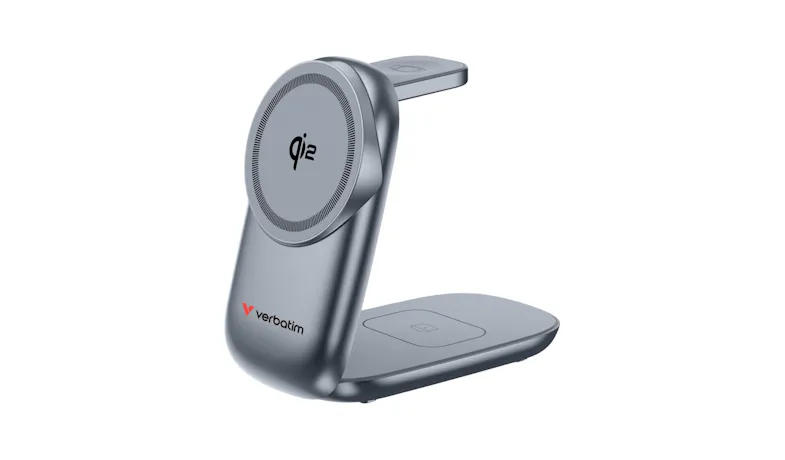 Verbatim 3 in 1 Qi2 Wireless Docking - Black Titanium (67036)