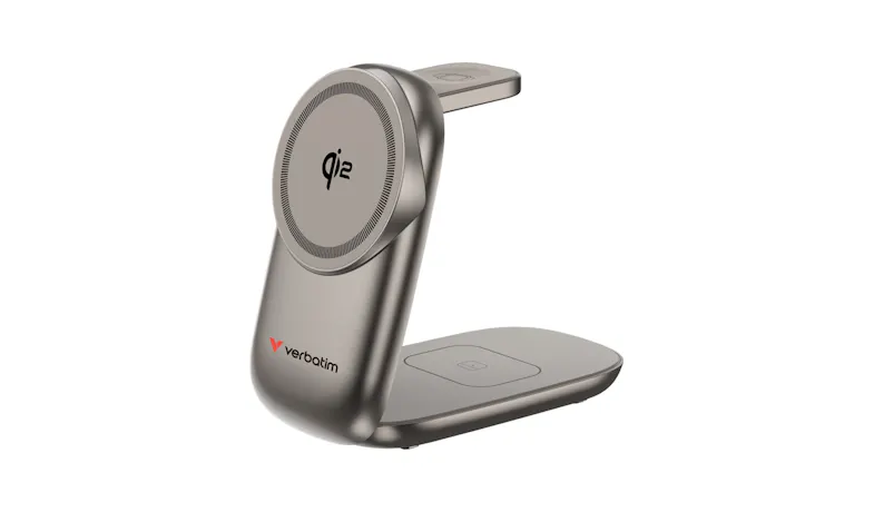 Verbatim 3 in 1 Qi2 Wireless Docking - Desert Titanium (67038)