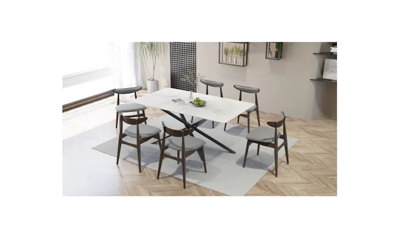 Dalia Fabric Dining Chair - Grey