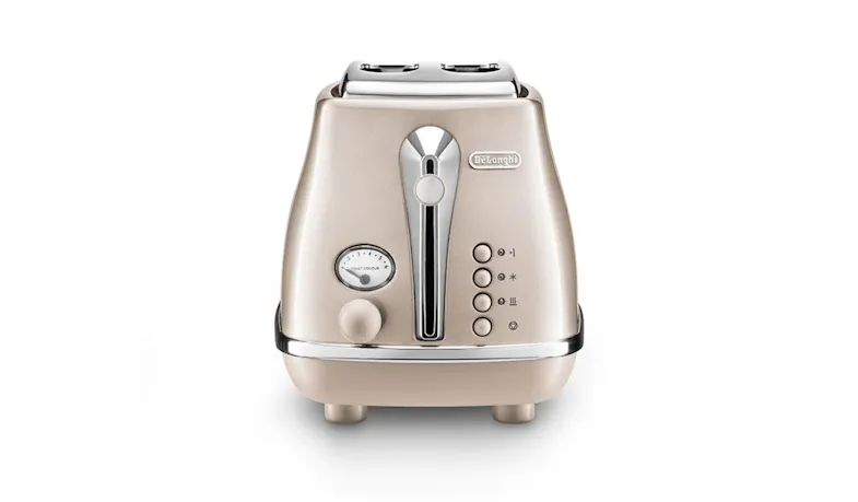 De'Longhi Icona Metallics Champagne Beige 2 Slice Toaster (CTOT2003.BG)
