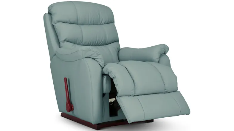 La-Z-Boy Andover Full Leather Manual Recliner - Aqua (10T735)(SL714893)