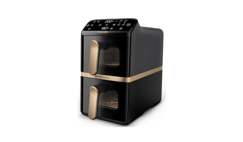 Philips 4000 Series Stacked Dual Basket Airfryer - Black (NA462/70)
