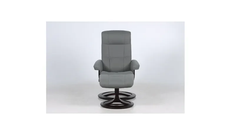 Norsit Standard Size Fabric Recliner with Ring Base & Footstool (Swivel Center) - Wenge