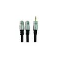 Sarowin 1m 3.5mm Audio Splitter Cable - Black