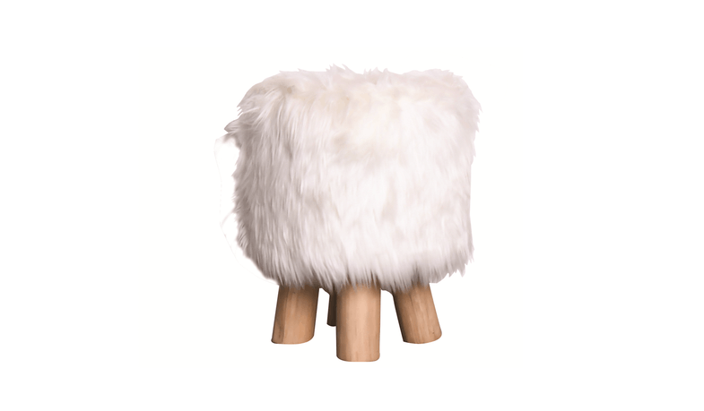 Polar Furby Stool - White