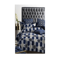 Linen House Fabiano King Quilt Cover Set - Navy