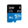 Lexar 633x 64GB UHS-I microSD Card - Black/Blue