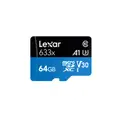 Lexar 633x 64GB UHS-I microSD Card - Black/Blue