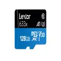 Lexar 633x 128GB UHS-I microSD Card - Black/Blue