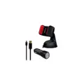 Promate Car Charger Kit, 3-In-1 Micro-USB - Black