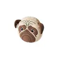 Linen House Pug Dog Novelty Cushion - Tan
