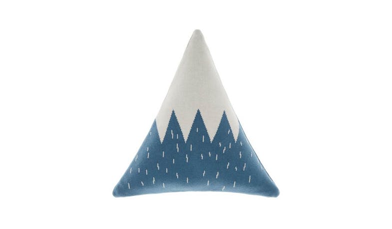 Linen House Snowy Mountain Novelty Cushion - Blue