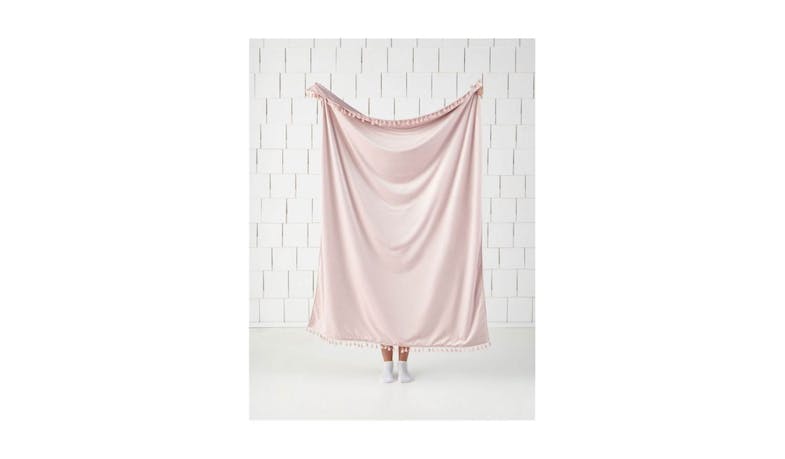 Linen House Belmore Throw - Pink Champagne