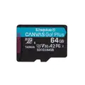 Kingston Canvas Go! Plus (SDCG3) microSD Memory Card (64GB)
