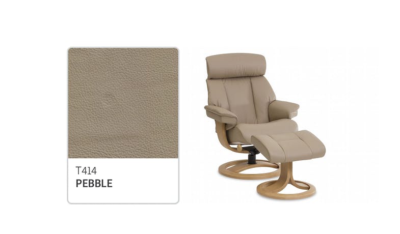 IMG Nordic 99 Large Leather Recliner Armchair - Trend Pebble