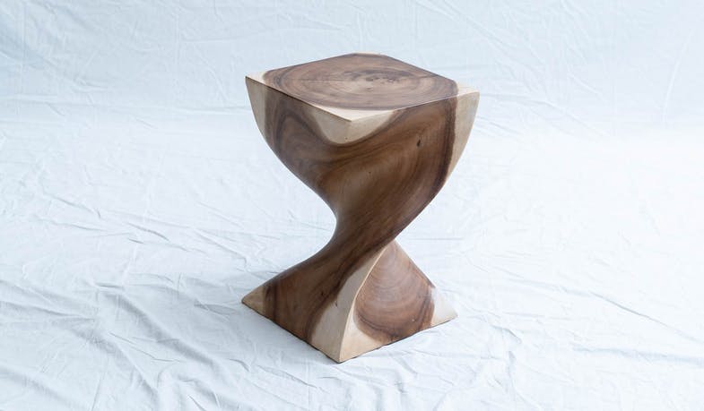 Bliss Natural & Solid Rain Tree Wood Stool