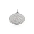 St Christopher Patron Safe Travel Pendant in 9ct White Gold