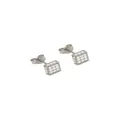 Aurelia Square Cz Stud Earrings in 9ct White Gold