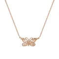 Beautiful Butterfly Charm Necklace in 9ct Rose Gold