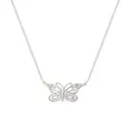 Beautiful Butterfly Charm Necklace in Sterling Silver