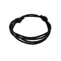 Unisex Black Wrap Cord Bracelet