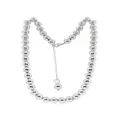 Spherical Pearl Ball Bead Necklace in Sterling Silver