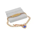 Bluebird Identity Padlock Curb Bracelet in 9ct Rose Gold