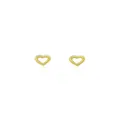 Dakota Tiny Love Heart Stud Earrings in Gold