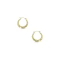Aurelia Faceted Crescent Moon Hoop Earrings in 9ct Gold