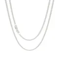 Simple 2.8mm Curb Necklace Chain in Sterling Silver