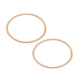 XL Jumbo Plain Sleeper Hoop Earrings in 9ct Rose Gold