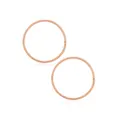XL Jumbo Plain Sleeper Hoop Earrings in 9ct Rose Gold